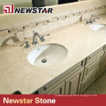 Newstar beige marble double bowl vanity top